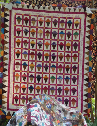 I Scream, You Scream — ice cream cone quilt in batiks